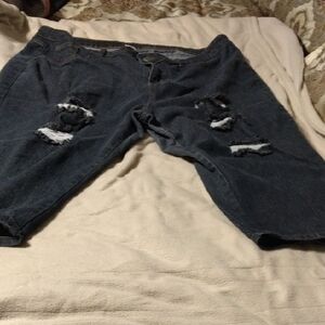 Distressed Denim Shorts